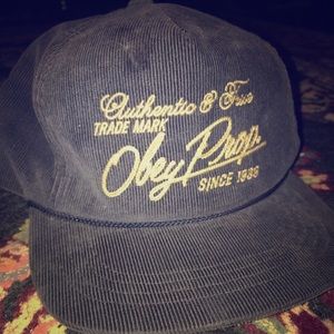Corduroy Obey SnapBack Hat